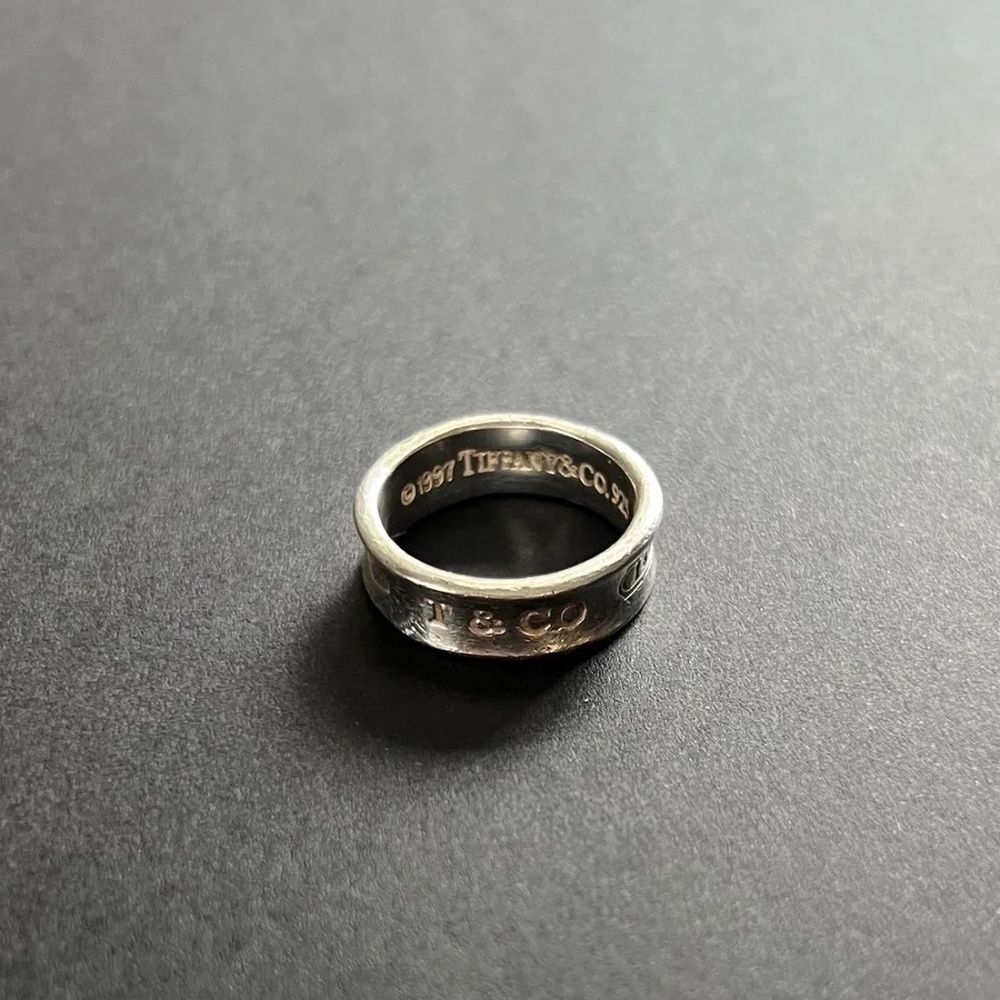 Tiffany 1837 Collection Silver Ring - Medium-Width Band - Size 7
